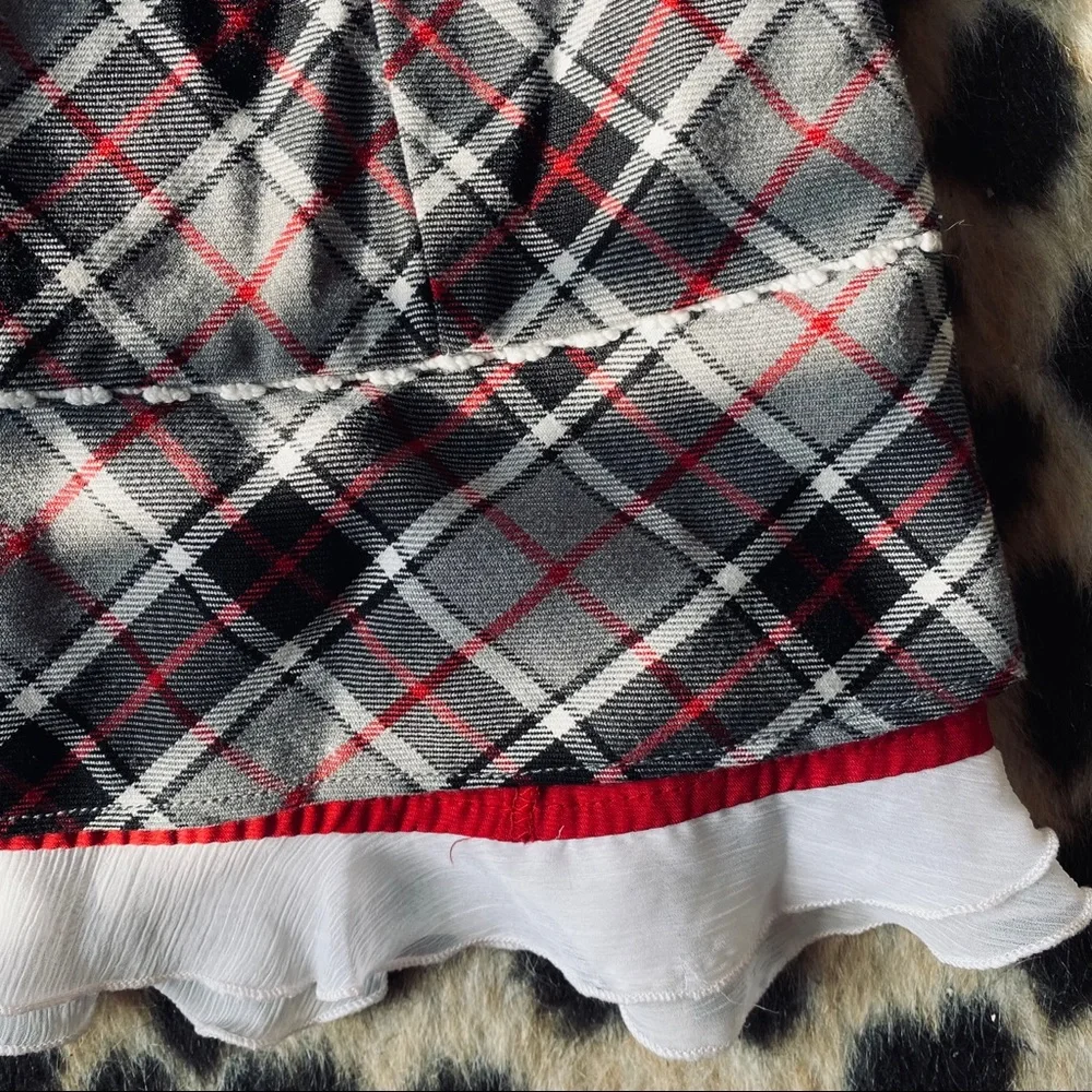 The Children’s Place red and gray plaid dress